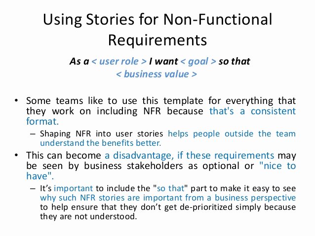 Technical Requirements Template Awesome User Stories In Agile software Development