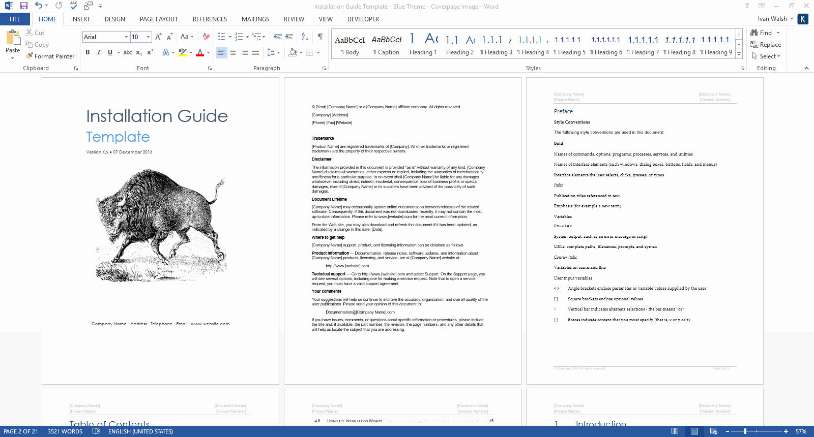 Technical Requirements Template Elegant Installation Guide Template – Ms Word – Instant Download