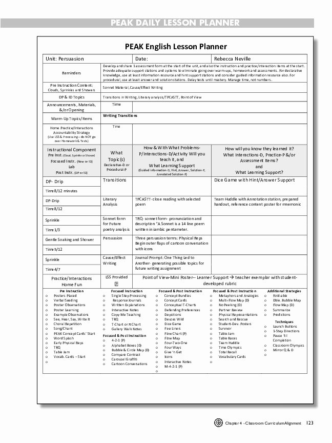 Teks Lesson Plan Template Awesome Lesson Plan Template Texas Teks