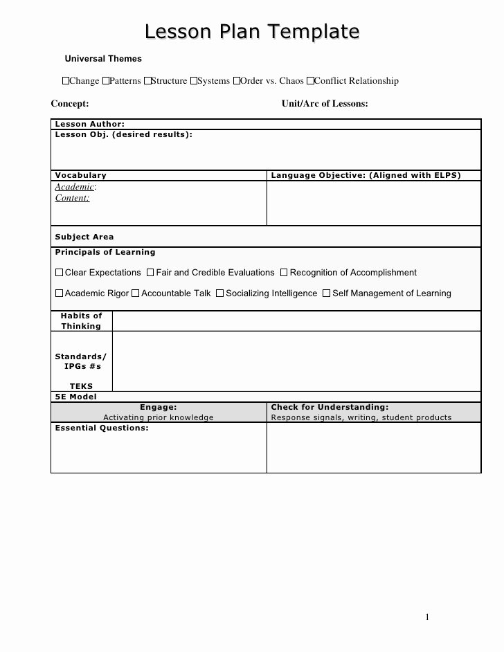 Teks Lesson Plan Template Best Of I Innovate Lesson Template 1 Vanessa