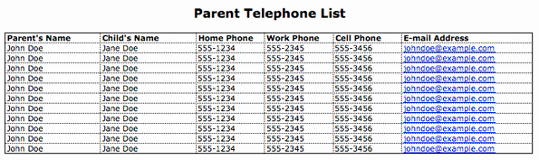 Telephone Directory Template Excel New Telephone List Template