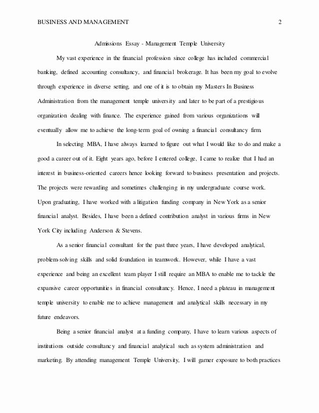 Temple University Essay Examples Beautiful Admissions Essay Management Temple University