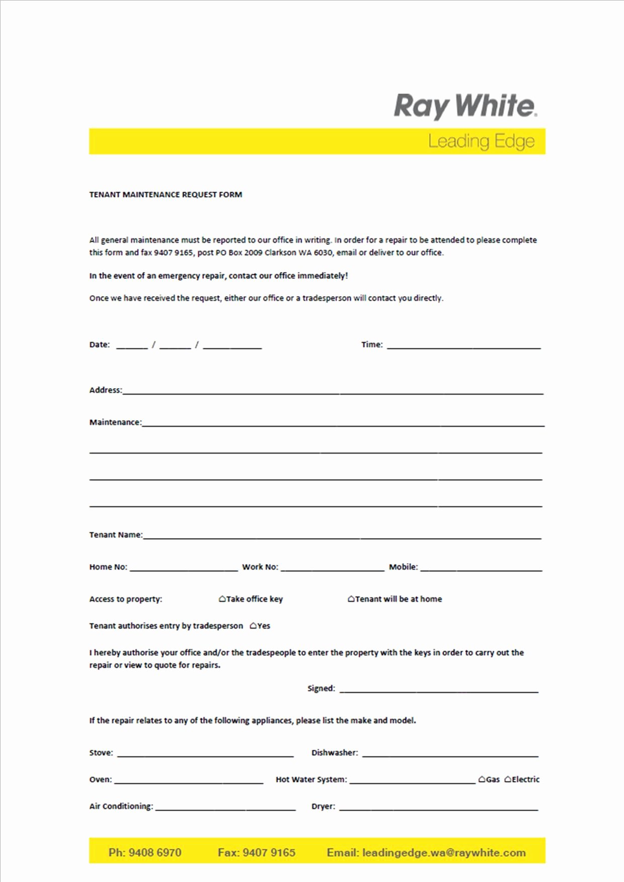 Tenant Maintenance Request form Template Best Of Sample I Follow Up Letter to Landlord with Instructions