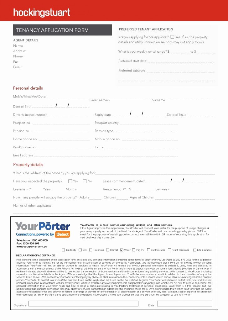 Tenant Maintenance Request form Template Elegant Hockingstuart Real Estate Renting