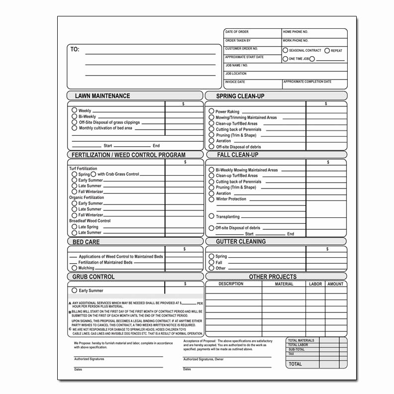 Tenant Maintenance Request form Template Lovely Landscaping Invoice Work order