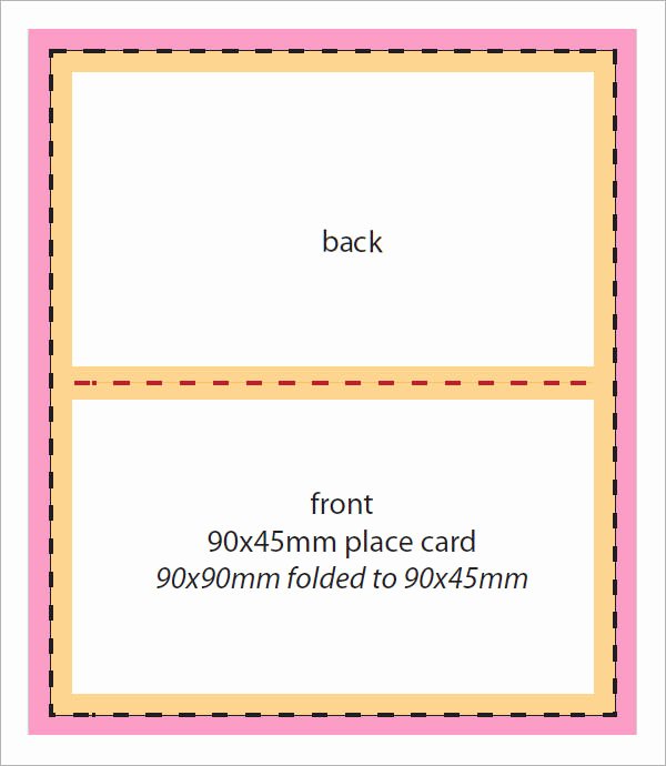 Tent Card Template 6 Per Sheet Awesome 7 Place Card Templates