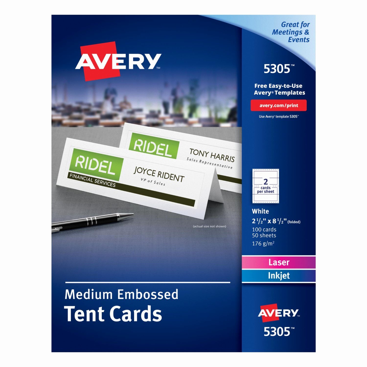 Tent Card Template 6 Per Sheet Best Of Avery Tent Cards 2 5 X 8 5 In White 100 Count 5305