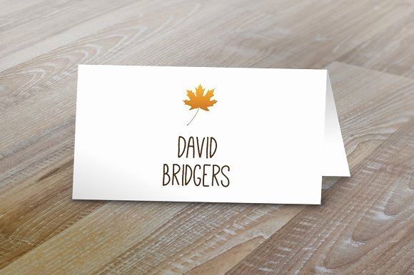 Tent Card Template 6 Per Sheet Unique Fall Table Tent Name Cards Card Templates On Creative Market