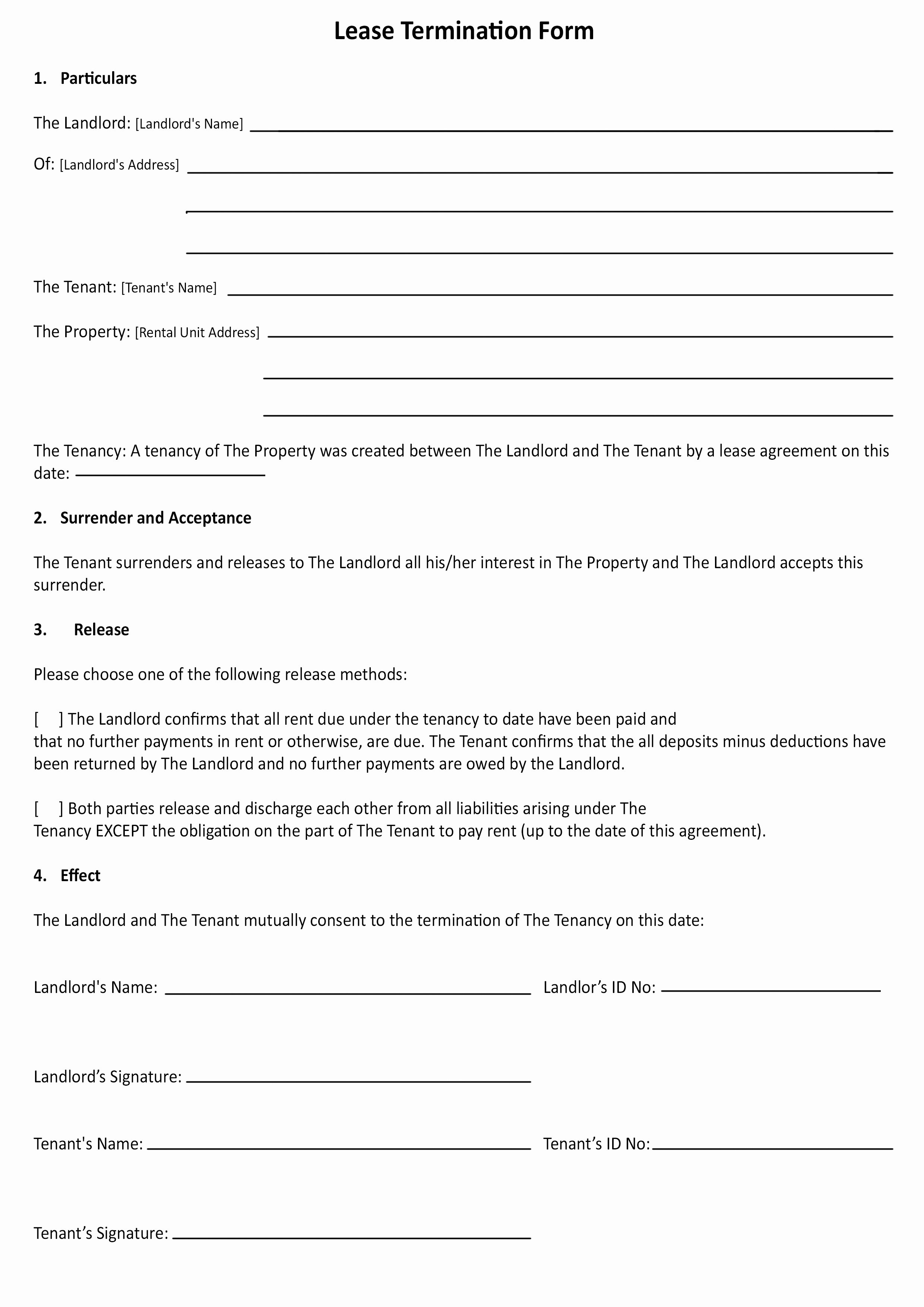 Termination Of Lease Agreement Template Fresh How to End Your Lease Agreement