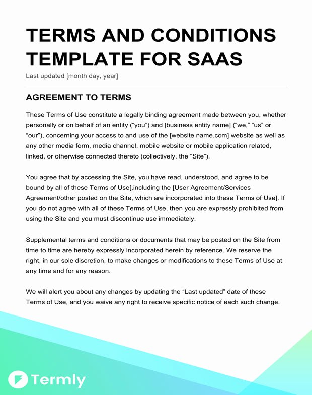 Terms Of Agreement Sample Best Of Free Terms &amp; Conditions Templates