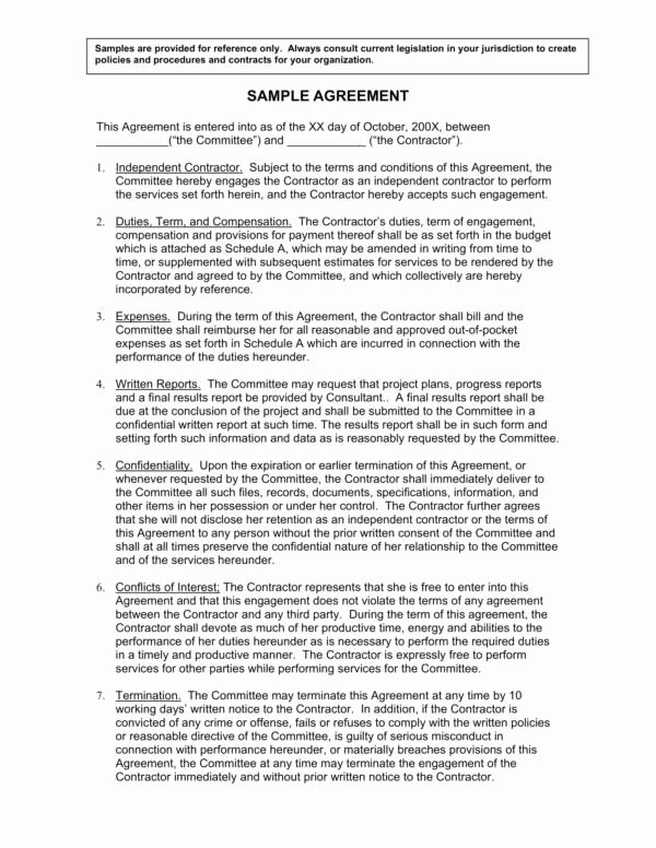 Terms Of Agreement Sample Inspirational 10 Pensation Agreement Template – Pdf