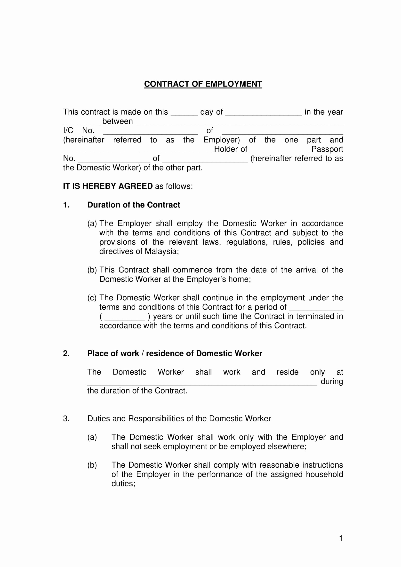 Terms Of Agreement Sample Inspirational 22 Examples Of Employment Contract Templates Word