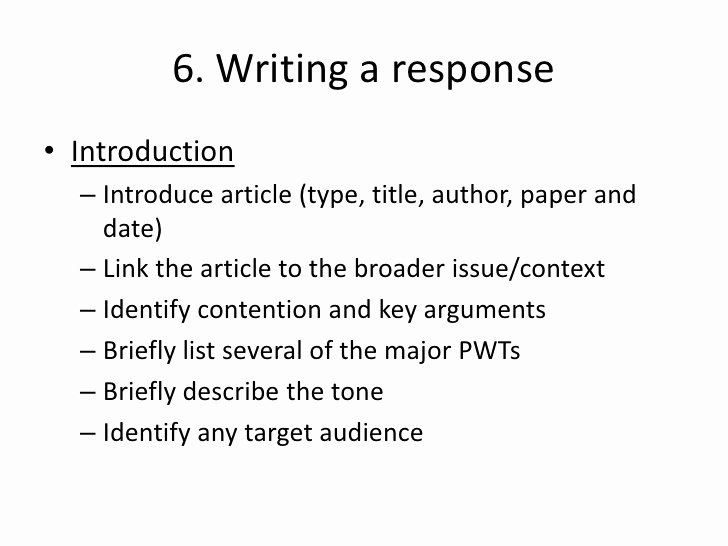 Text Analysis Response Examples Unique Single Text Article Analysis How to