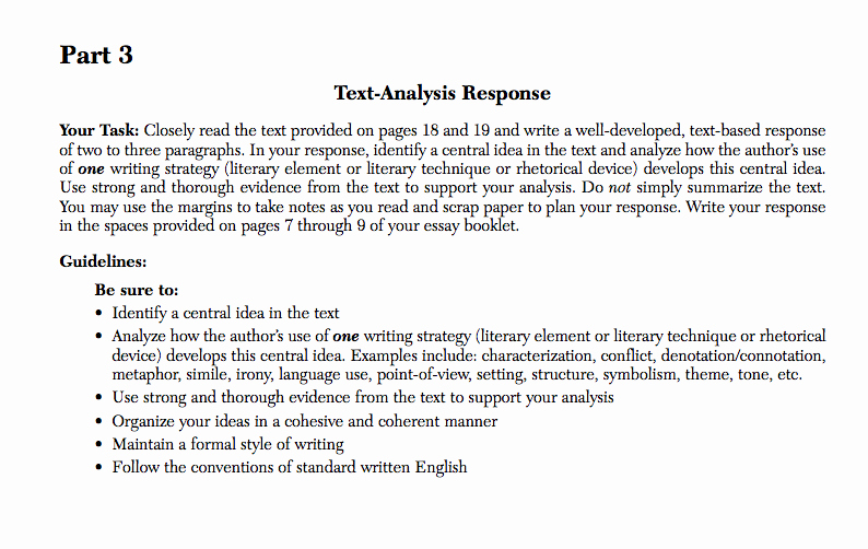 Text Analysis Response Outline Beautiful Regents Prep Mon Core Christy S Classroom