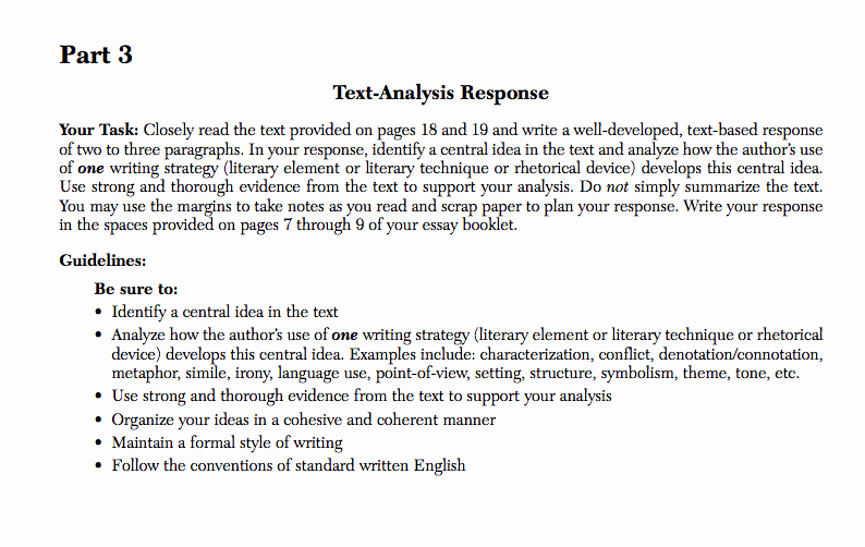 Text Analysis Response Outline Beautiful Regents Prep Mon Core Christy S Classroom