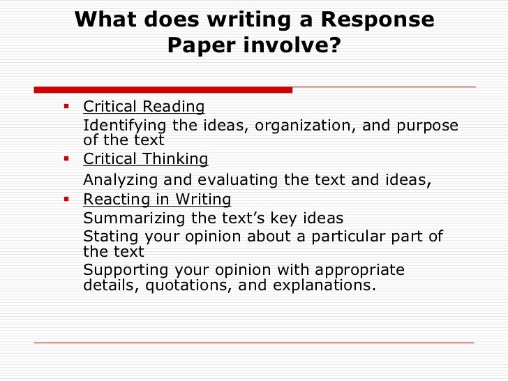 Text Analysis Response Outline Luxury How to Write A Reaction Response Paper