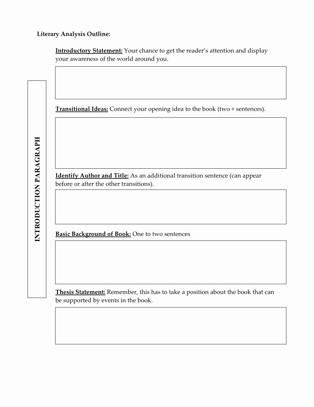 Text Analysis Response Template New Literary Analysis Outline by Diane Via Slideshare