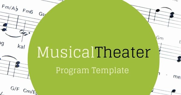 Theatre Program Template Best Of Free Musical theater Program Template — with Dummy