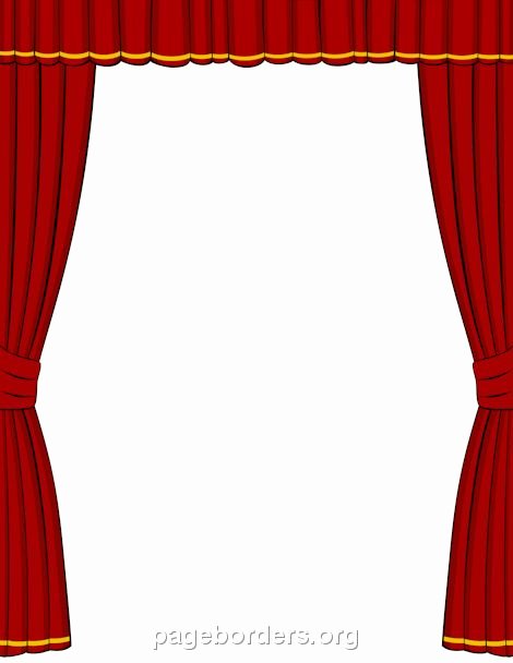 Theatre Program Template Inspirational Printable Red Stage Curtain Border Use the Border In