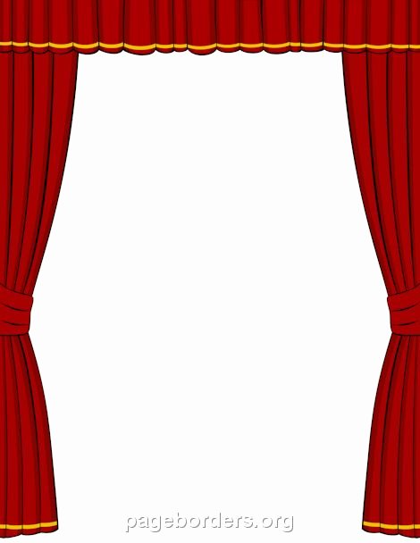 Theatre Program Template Inspirational Printable Red Stage Curtain Border Use the Border In