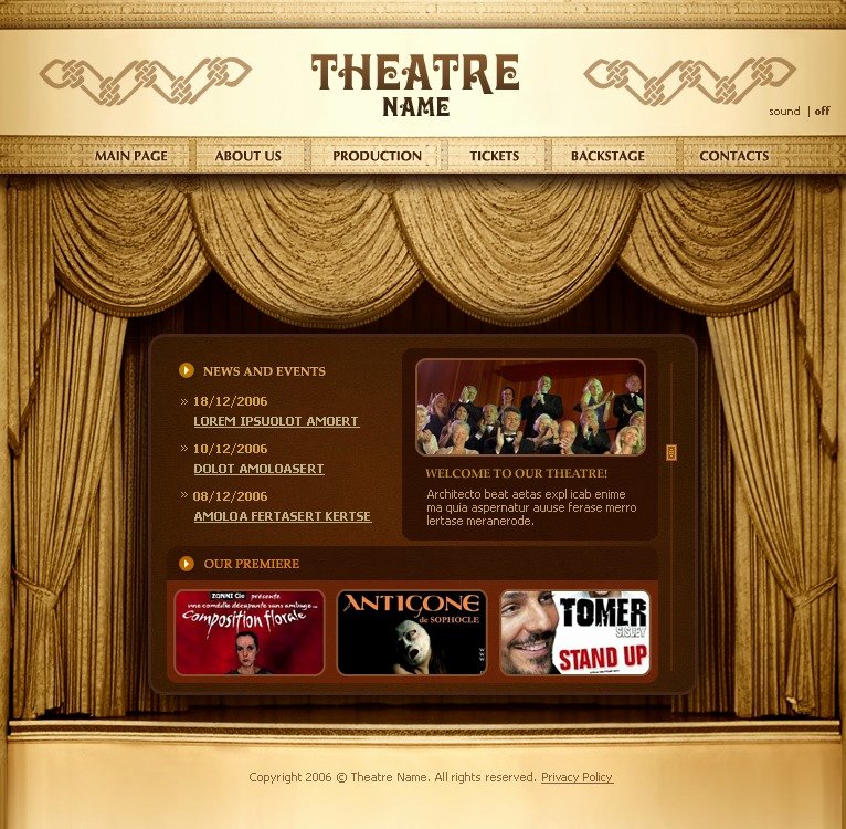 Theatre Program Template New theater Flash Template