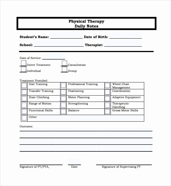 Therapy Progress Note Template Free Best Of 10 Daily Notes Templates