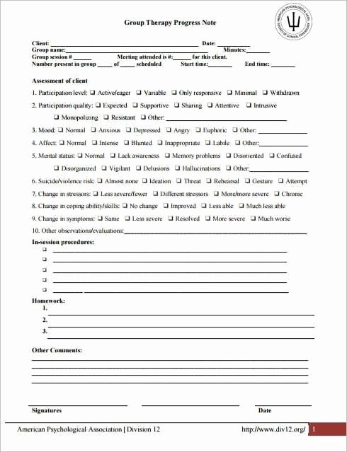 Therapy Progress Note Template Free Best Of therapy Progress Note Template 2018
