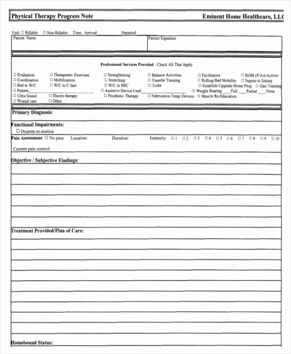 Therapy Progress Note Template Free Unique 21 Note Template