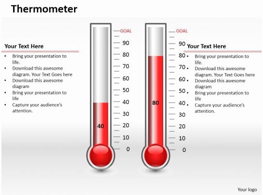 Thermometer Chart Powerpoint Best Of 0414 Column Chart In thermometer Style Powerpoint Graph