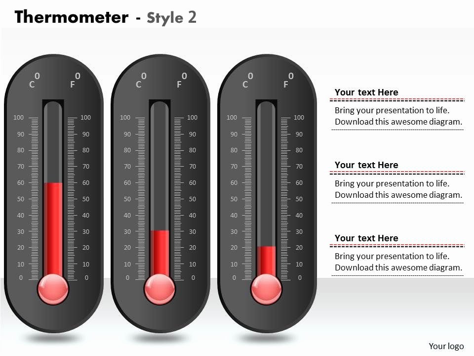 Thermometer Chart Powerpoint Best Of 0414 thermometer Designed Column Chart Powerpoint Graph