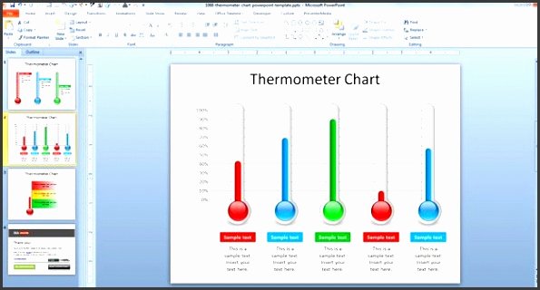 Thermometer Chart Powerpoint New 6 thermometer Goal Chart Template Sampletemplatess