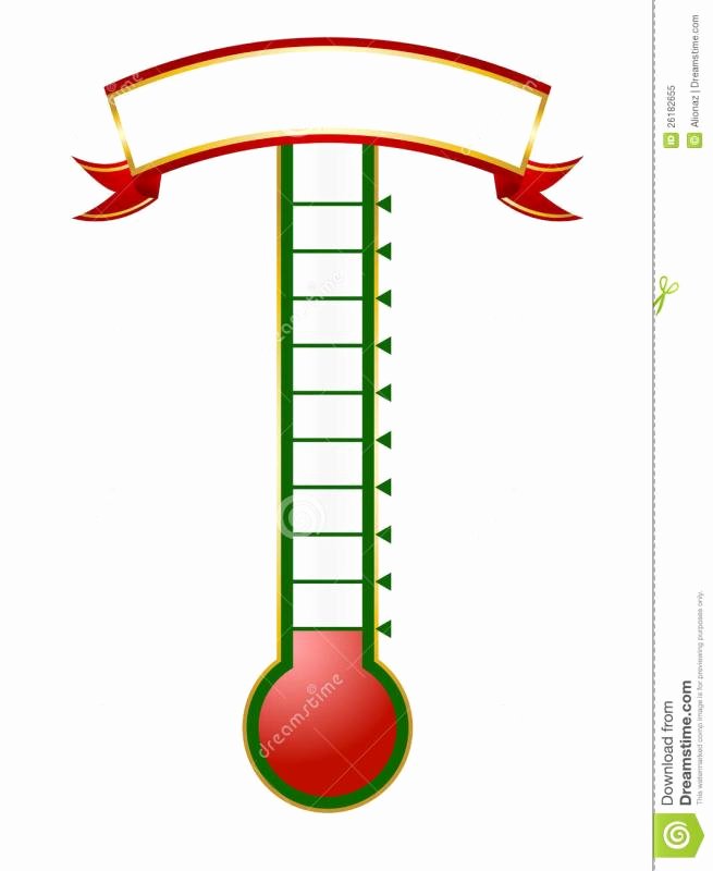 Thermometer Goal Chart Template Awesome Goal thermometer Template