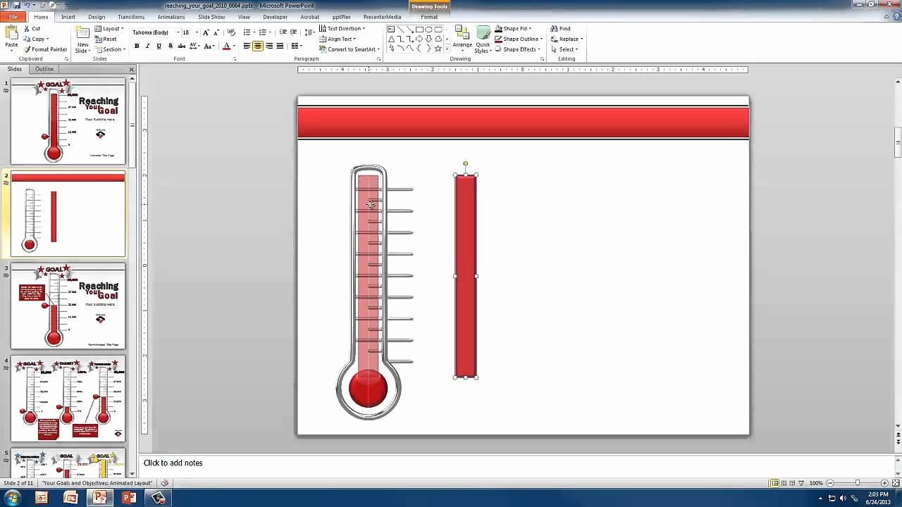 Thermometer Goal Chart Template Best Of Create A Custom thermometer