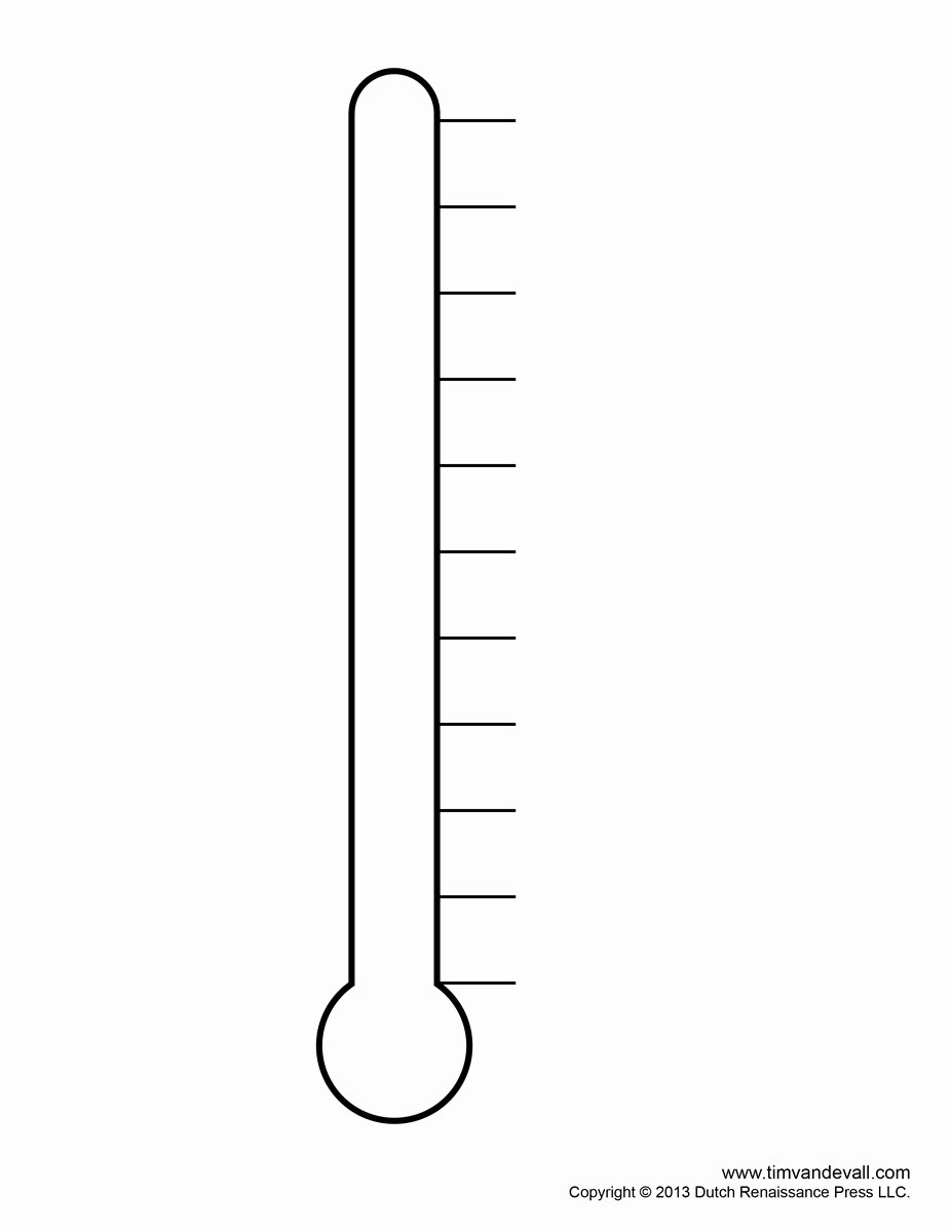 Thermometer Goal Chart Template Unique Fundraising thermometer 05 Tim S Printables