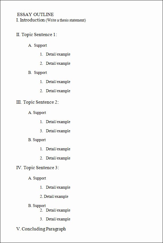Thesis Outline Template Best Of 18 Useful Outline Templates Pdf Word Apple Pages
