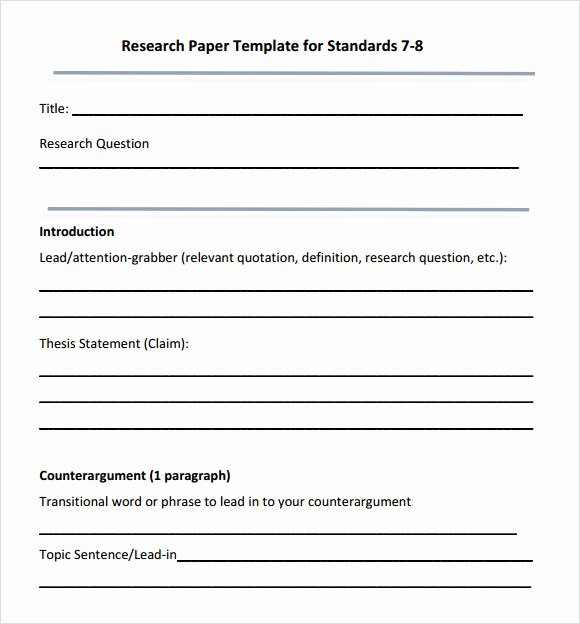 Thesis Outline Template Luxury Research Paper Outline Template 9 Download Free