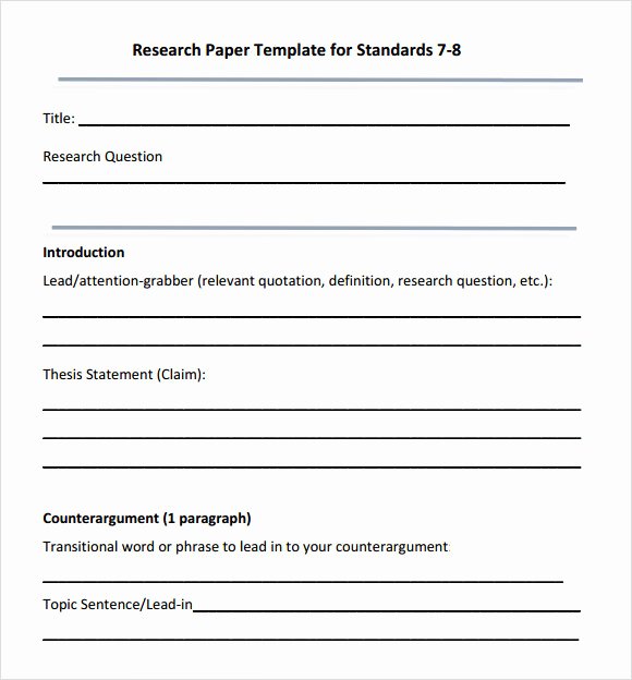 Thesis Outline Template Luxury Research Paper Outline Template 9 Download Free