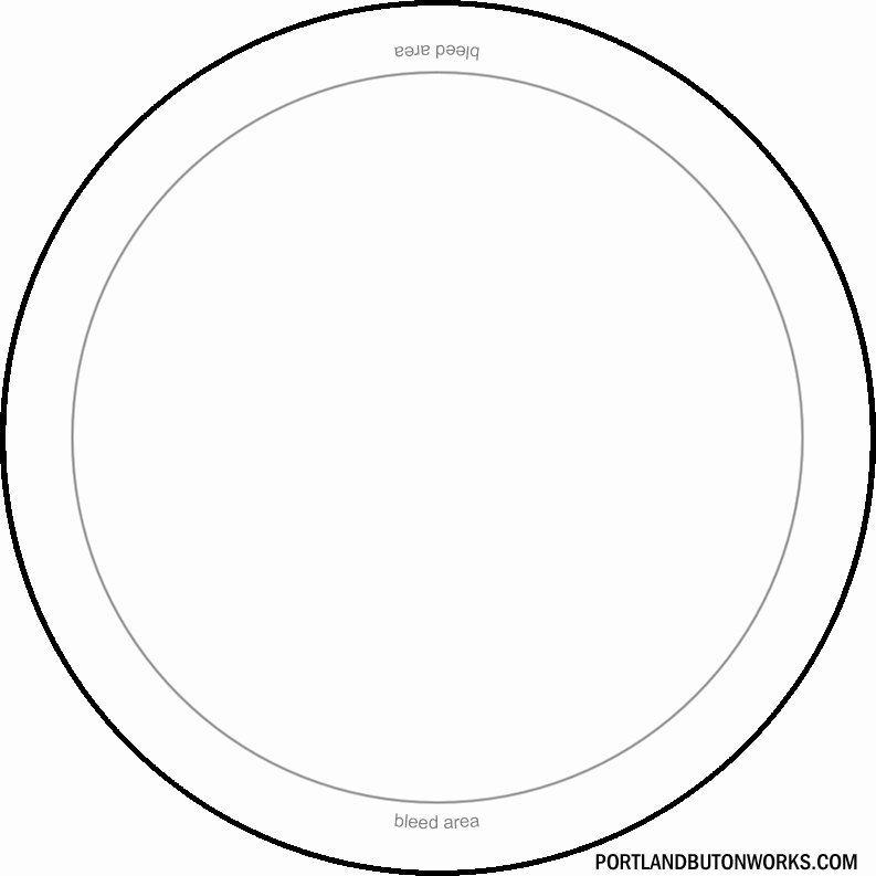 Three Inch Circle Template Elegant Design Templates for Custom buttons