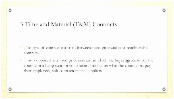 Time and Material Template Elegant 5 Time and Material Contract Template Uttuj