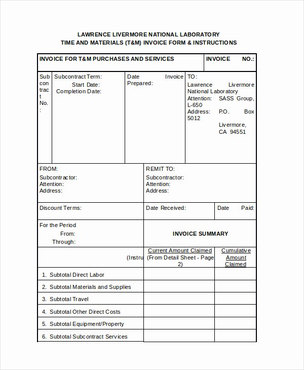 Time and Material Template New Time and Material Invoice Template Denryokufo