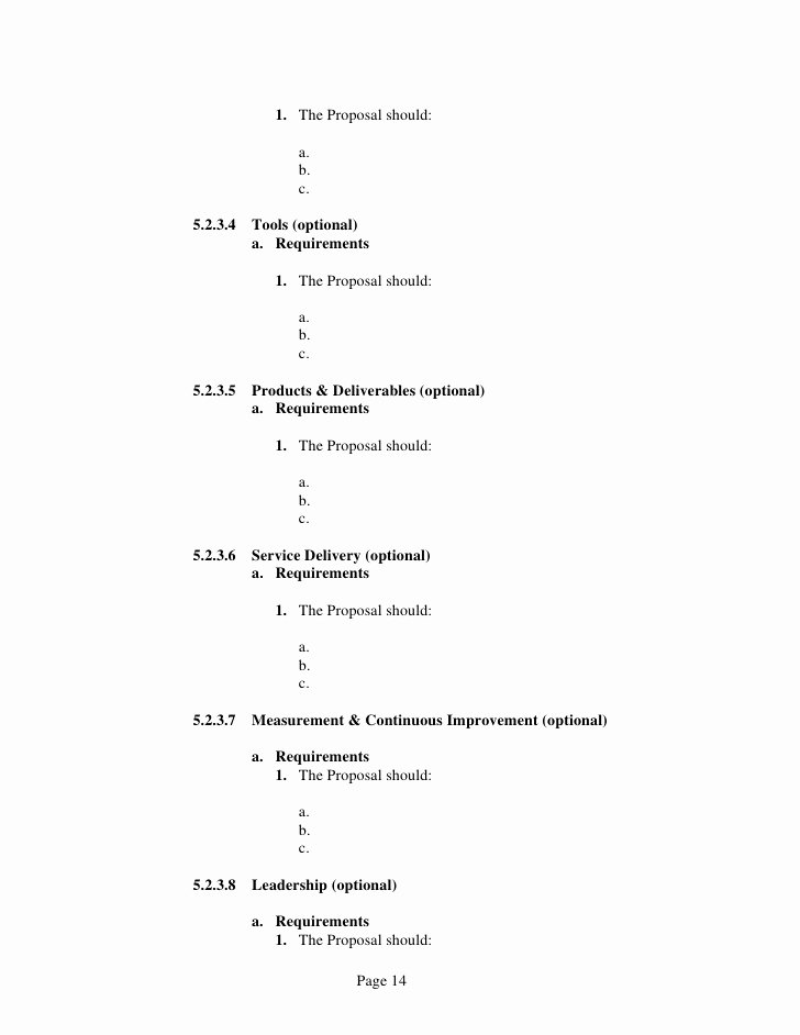 Time and Material Template Unique General Services Time and Materials Rfp Template