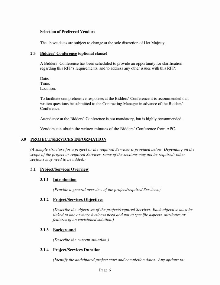 Time and Materials Template New General Services Time and Materials Rfp Template