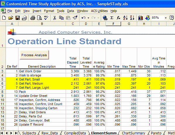 Time and Motion Study Template Excel Best Of Standard Data Libraries Details Timer Pro Professional