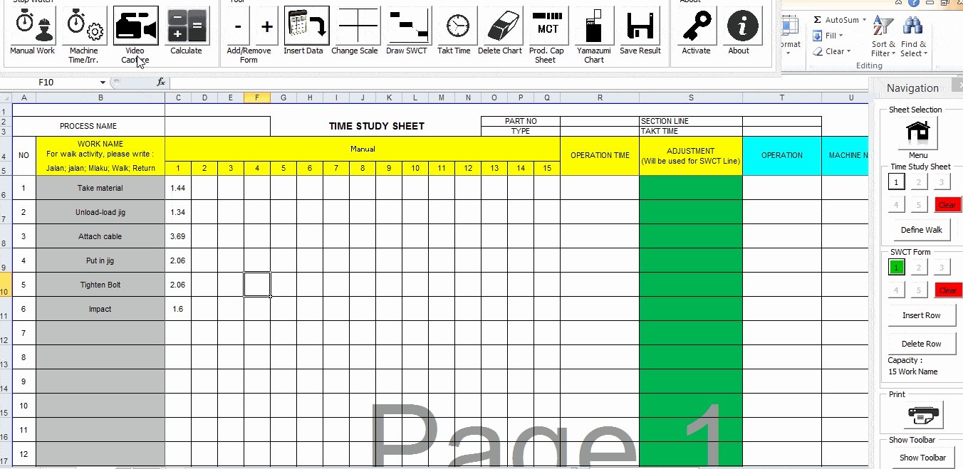 Time and Motion Study Template Excel Best Of Time and Motion Study Template Excel Download