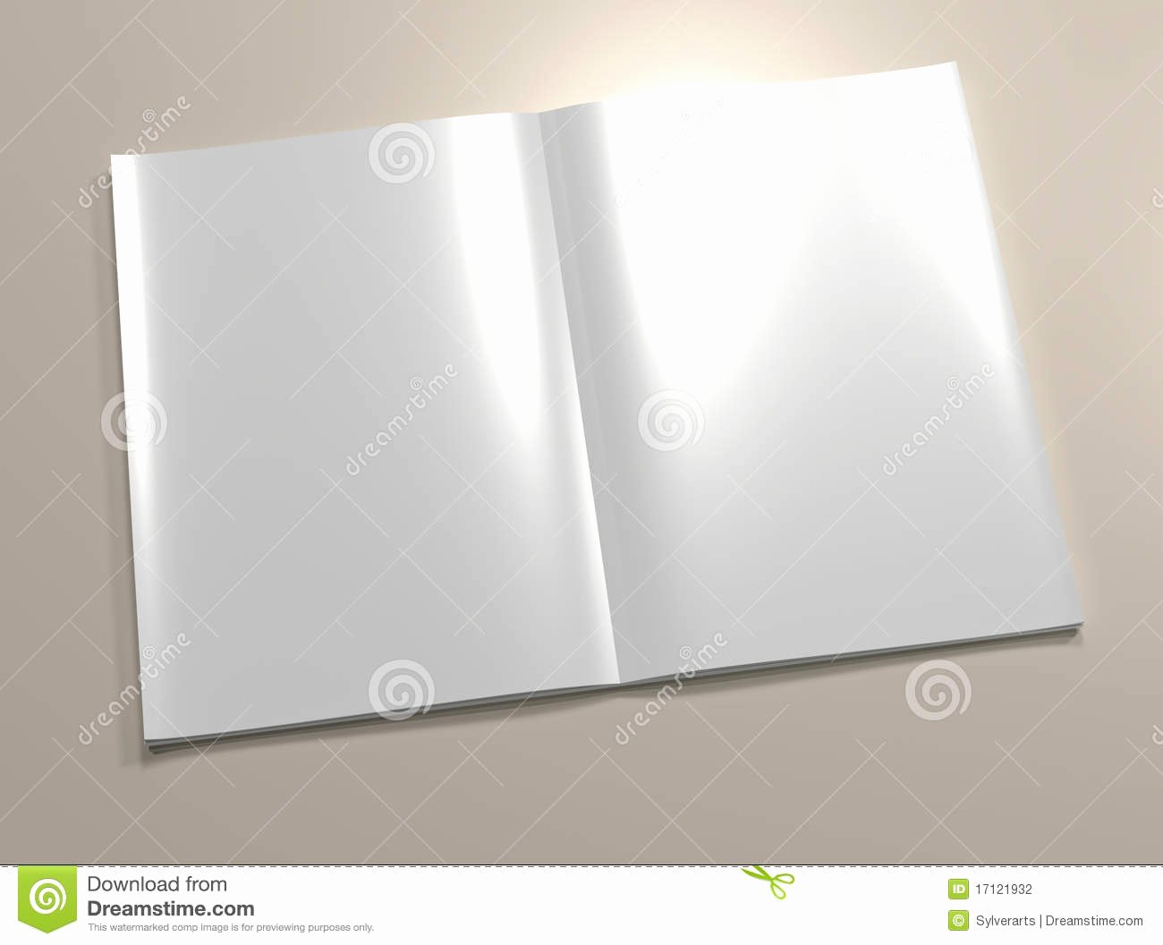 Time Magazine Blank Luxury Magazine Open Page Book Blank Empty Sheet Cartoon Vector