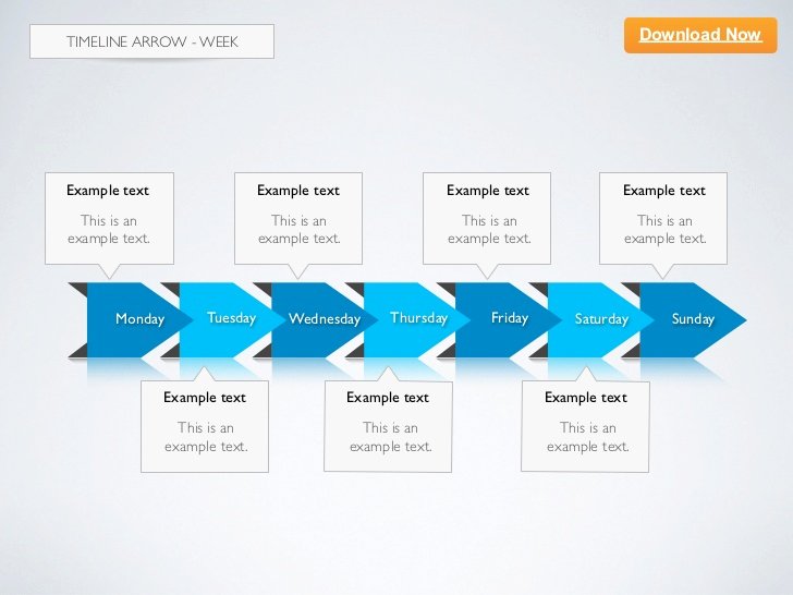 Timeline Template Keynote Beautiful [keynote Template] Timeline Arrow 2d Week