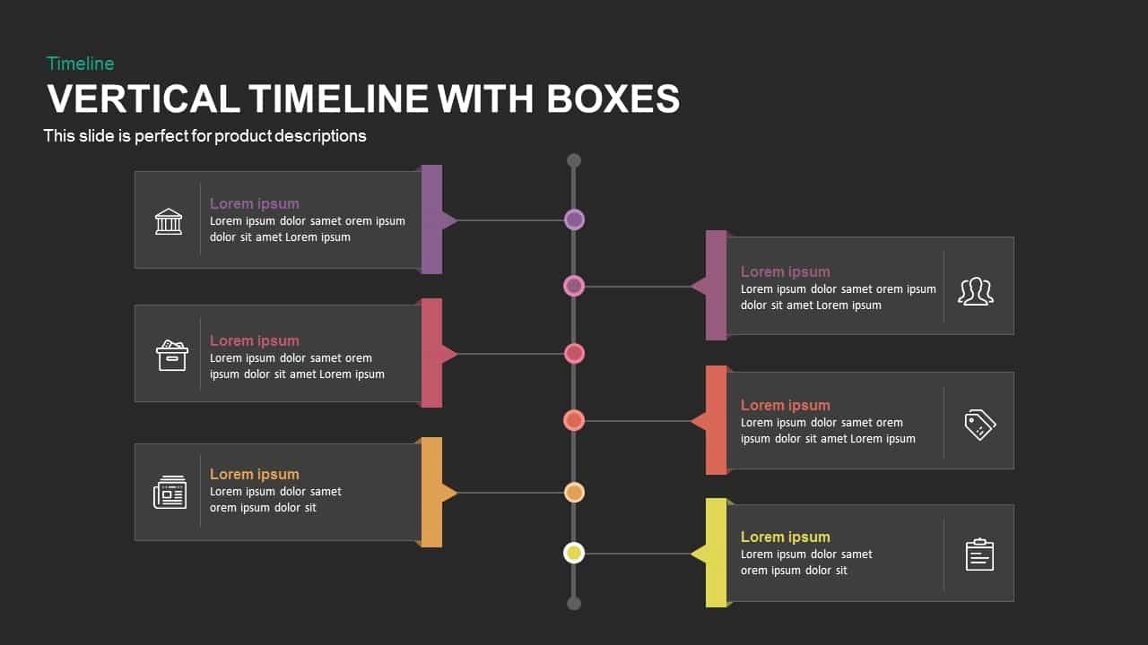 Timeline Template Keynote Fresh Vertical Timeline with Boxes Powerpoint and Keynote