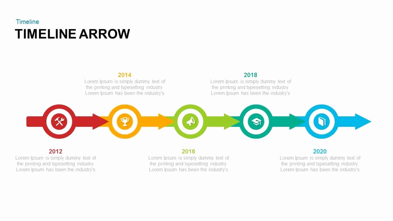 Timeline Template Keynote Inspirational Timeline Arrow Powerpoint and Keynote Template