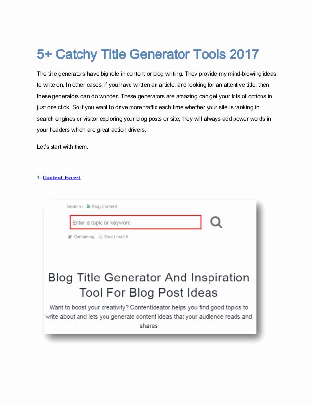 Title Maker for Essay Fresh 5 Title Generator tool for You