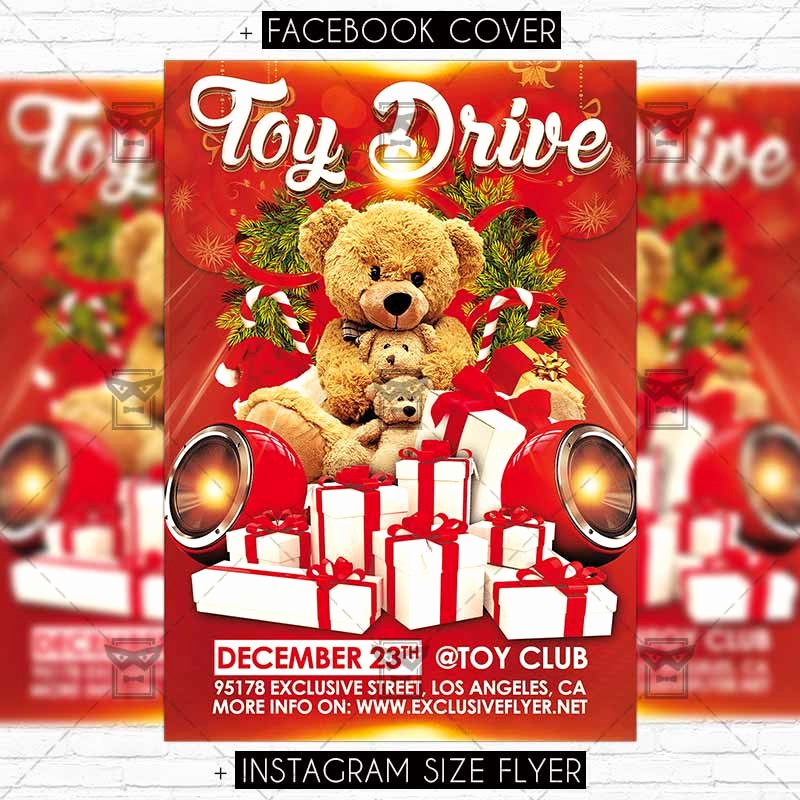 Toy Drive Flyer Template Awesome toy Drive – Premium Flyer Template Exclsiveflyer